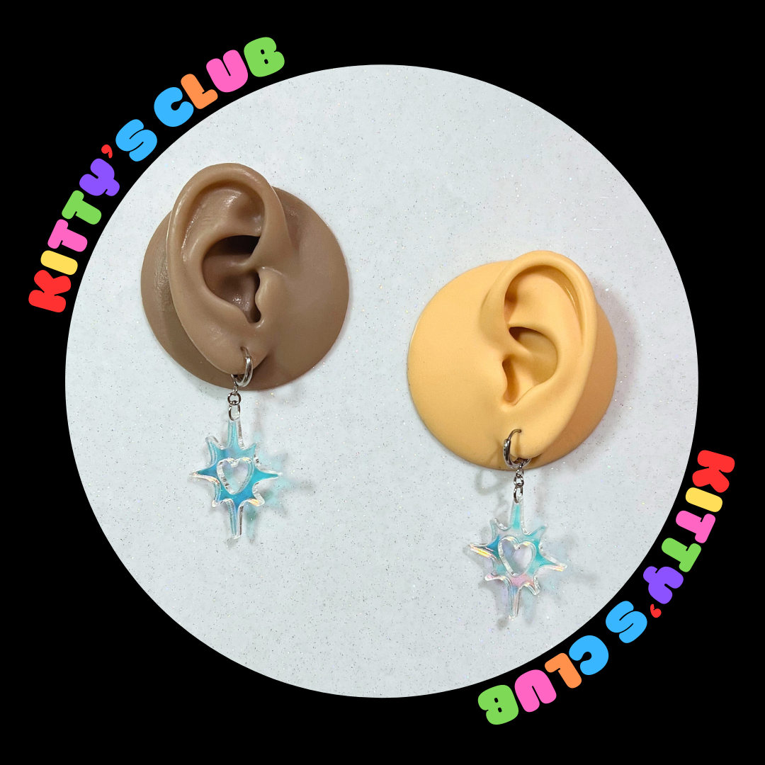 Iridescent Starburst Hearts