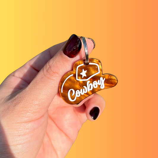 Cowboy Hat Pet Tag