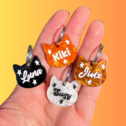 Starry Kitty Pet Tag
