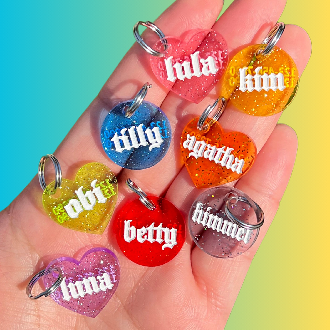Mini Alternative Jelly Shimmer Pet Tag