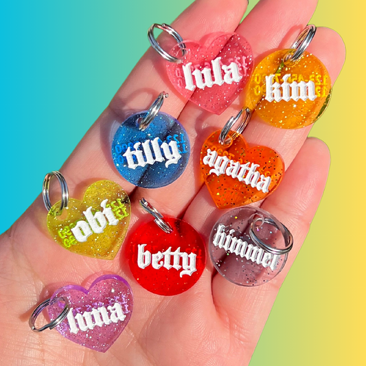Mini Alternative Jelly Shimmer Pet Tag