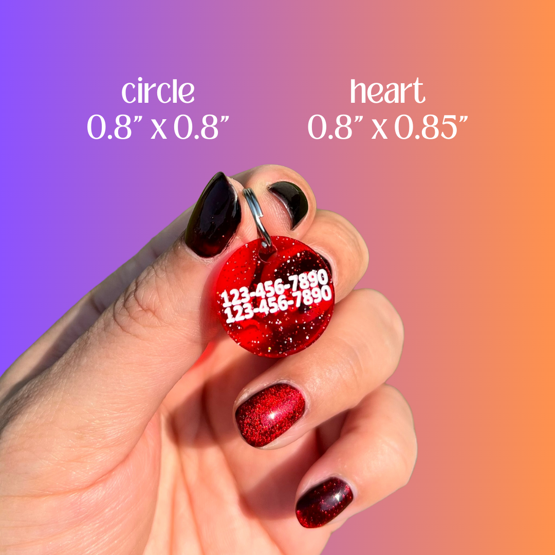 Mini Alternative Jelly Shimmer Pet Tag