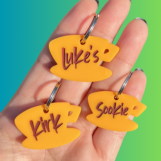 Diner Coffe Cup Pet Tag