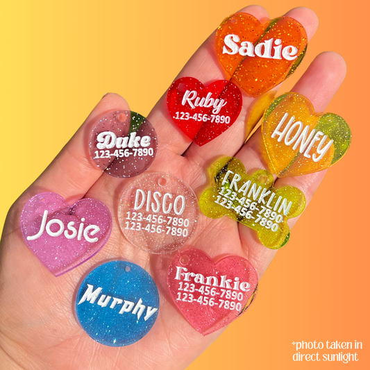Jelly Shimmer Pet Tag
