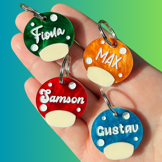 Mushroom Pet Tag