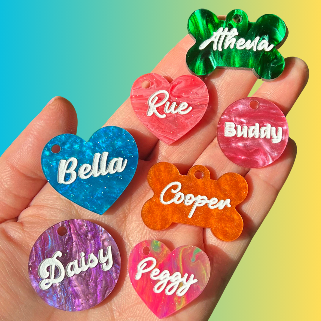 Marble Swirl Pet Tag