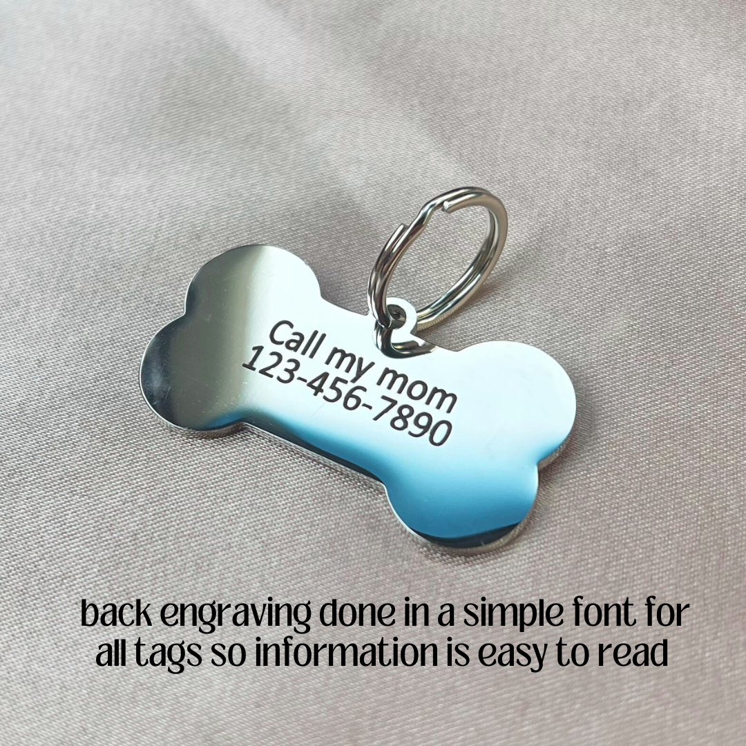 Custom Engraved Stainless Steel Pet Tag