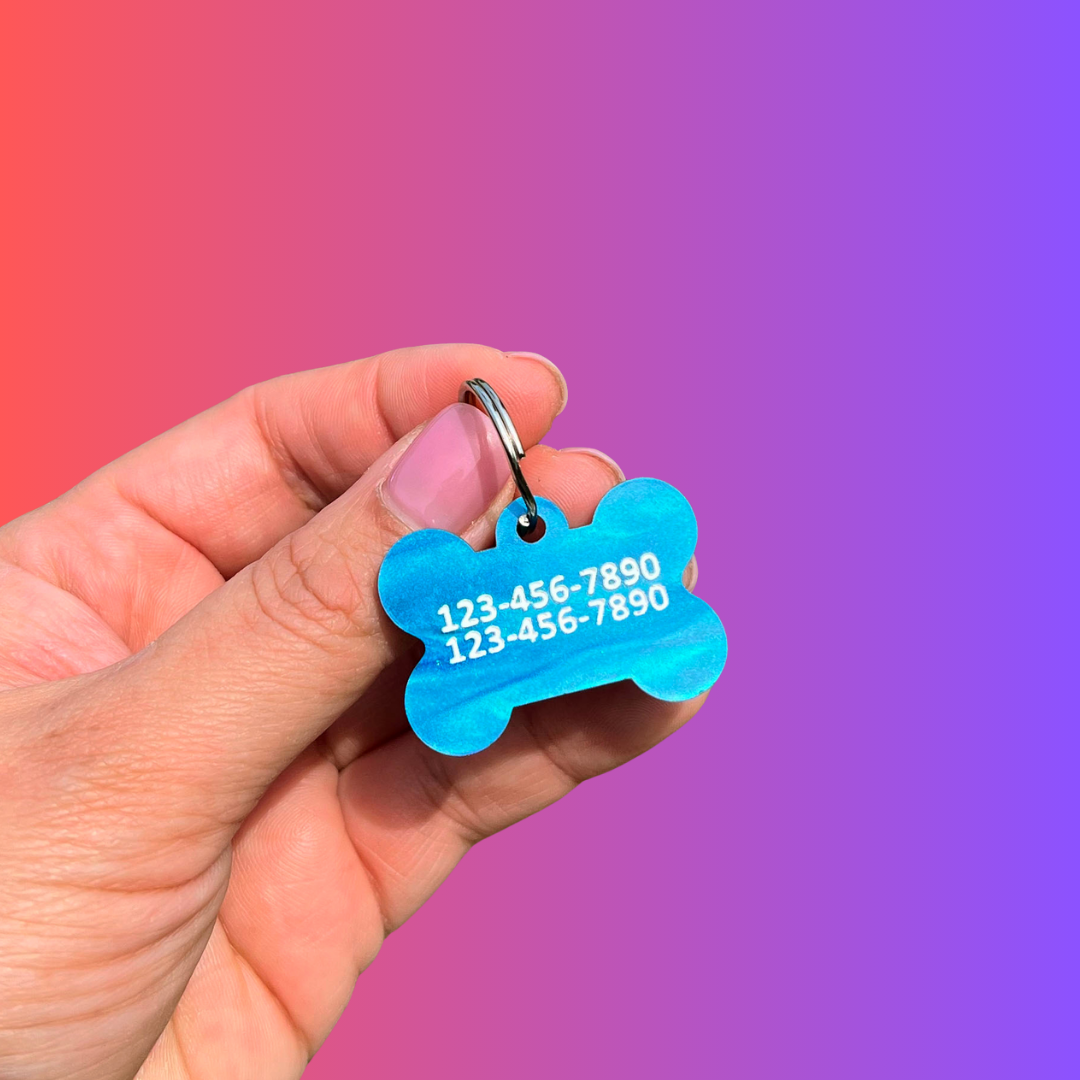 Marble Swirl Pet Tag