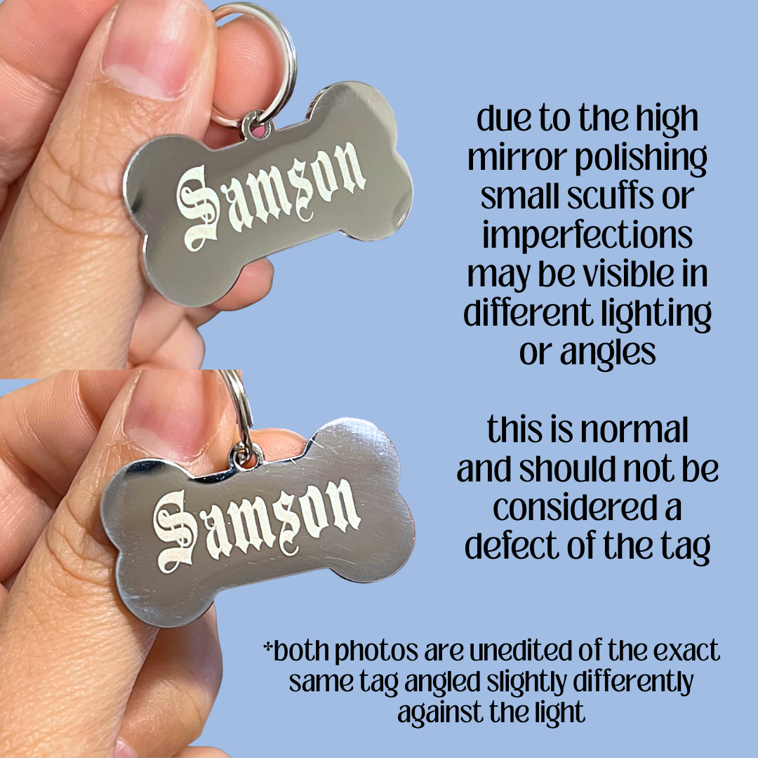 Custom Engraved Stainless Steel Pet Tag